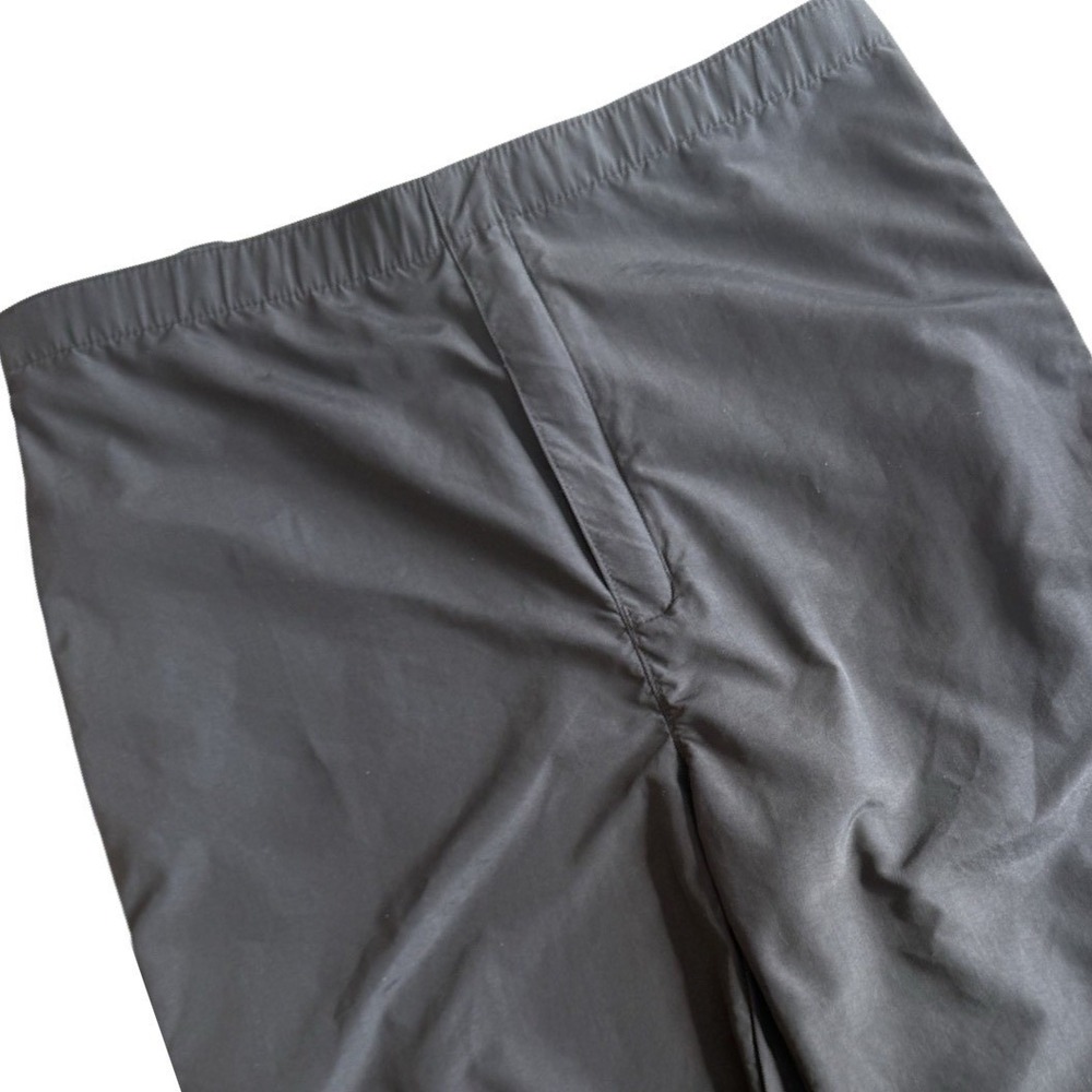 VTG LL Bean Nylon Pants Mens Large Full Zip Breakaway Windbreaker Hiking Black‎